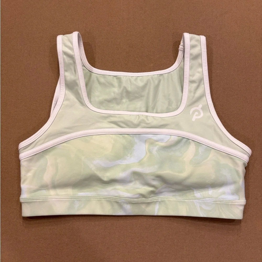 Peloton Here Now Glaz Swirl Square Neck Sports Bra Size Large